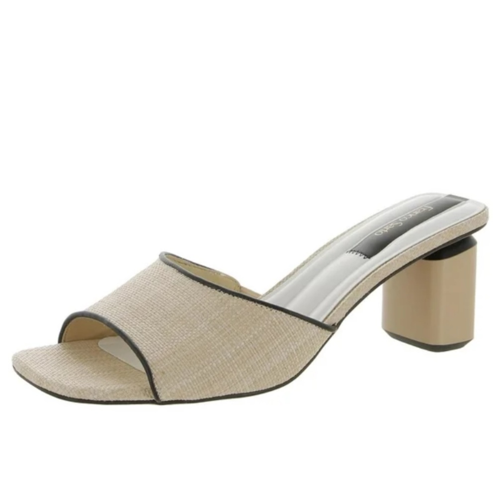 NWT Franco Sarto Linley Slide Sandals Beige